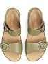  image of hotter-tourist-leather-buckle-detail-sandals-olive