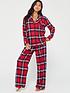  image of v-by-very-ladies-family-red-check-revere-mini-me-christmas-pyjamas-red