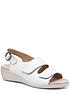 image of hotter-easy-ii-leather-strap-front-sandals-white