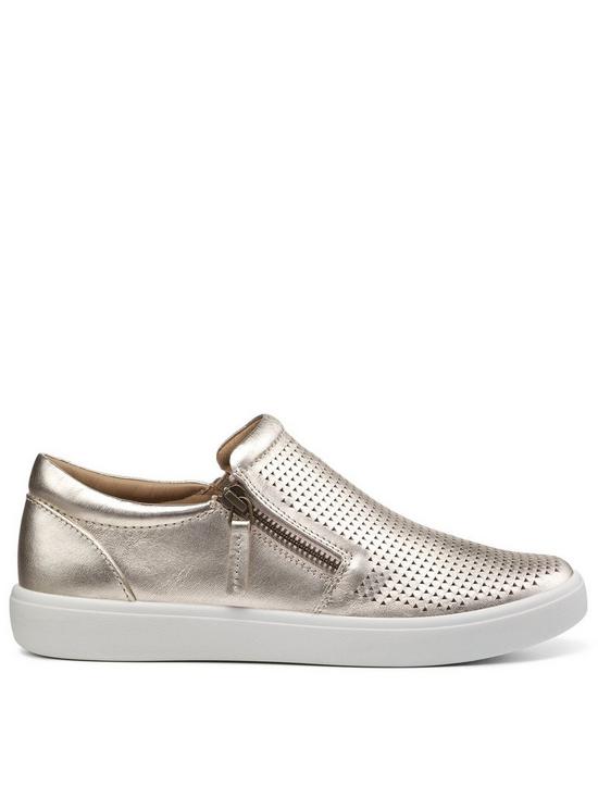 front image of hotter-daisy-leather-casual-deck-shoes-soft-gold