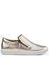  image of hotter-daisy-leather-casual-deck-shoes-soft-gold