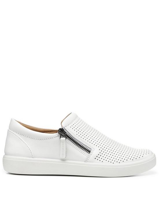 front image of hotter-daisy-leather-casual-deck-shoes-white