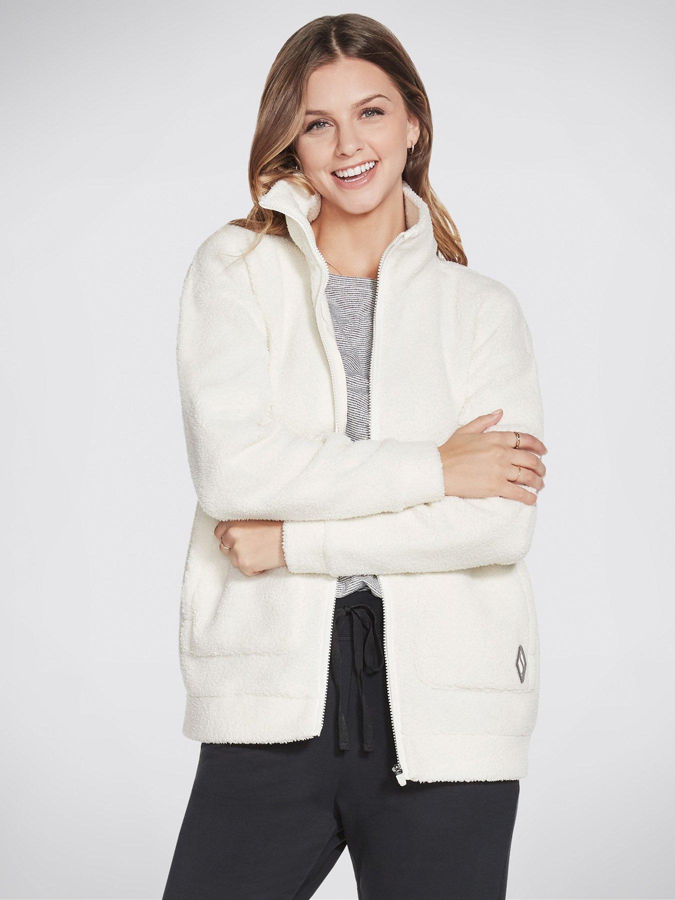 Skechers jacket store white