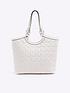  image of river-island-quilted-shopper-white
