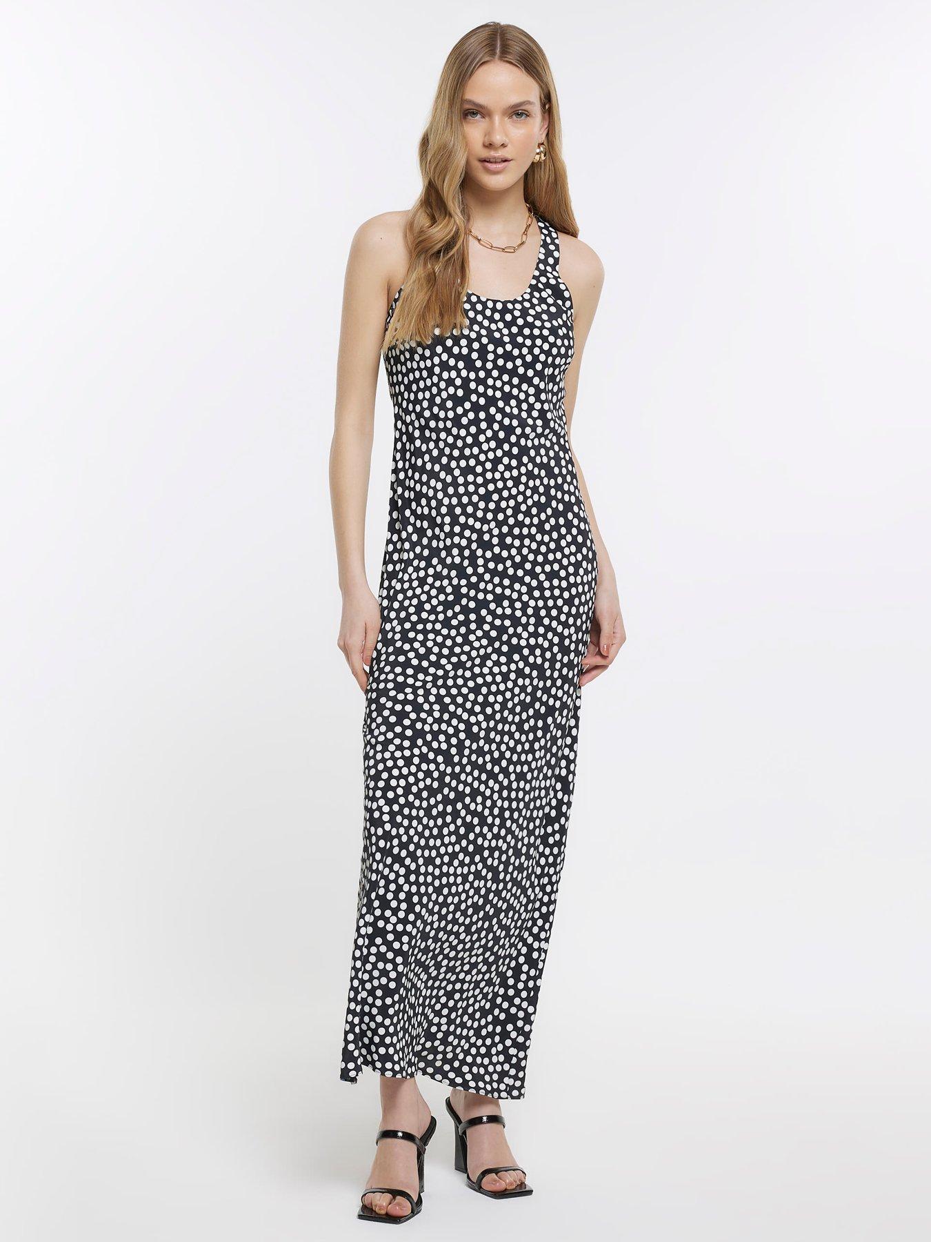 River Island Maxi Slip Tank Dress Black