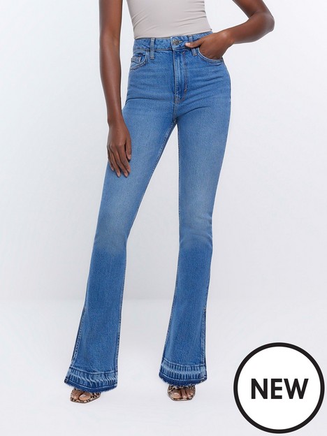 river-island-slim-bootcut-flare-jeans-mid-wash