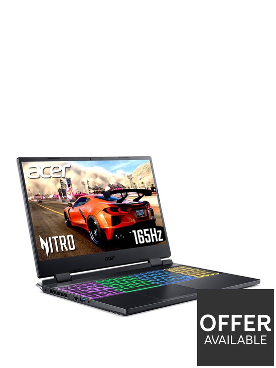 front image of acer-nitro-5nbspgaming-laptop--nbsp156in-fhdnbspgeforce-rtx-3070nbspti-amd-ryzen-7-16gb-ram-1tb-ssd-black