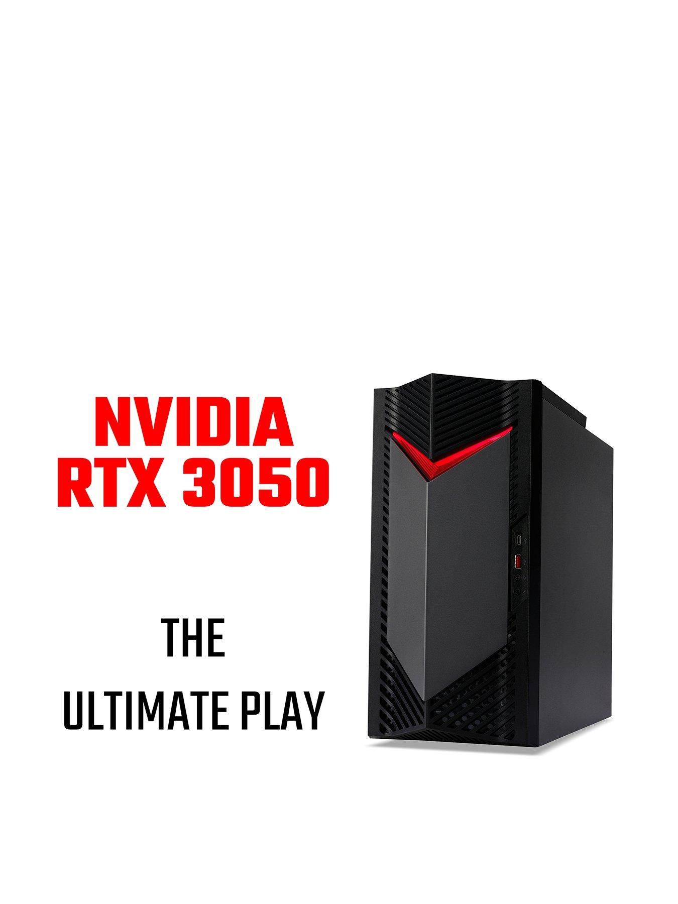  image of acer-nitro-n50-650-gaming-pc-nvidia-geforce-rtx-3050-intel-core-i5-8gb-ram-1tb-ssd-black