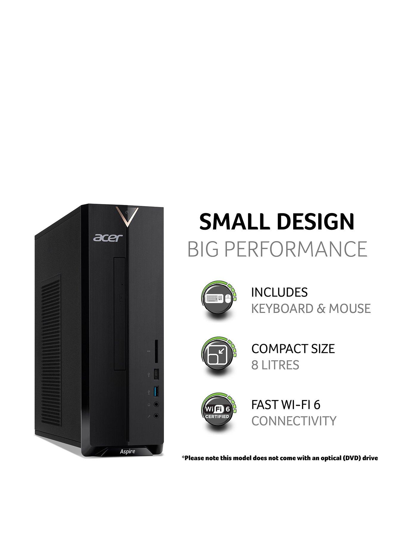 Acer Aspire XC840 Desktop PC Intel Celeron, 4GB RAM, 1TB HDD, USB Keyboard and Mouse Black