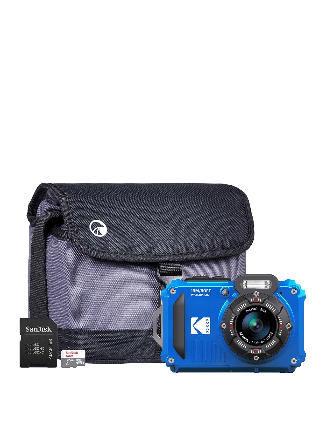 kodak-pixpro-wpz2-4x-zoom-tough-camera-inc-shoulder-bag-with-compartment-amp-32gb-microsd-card-blue