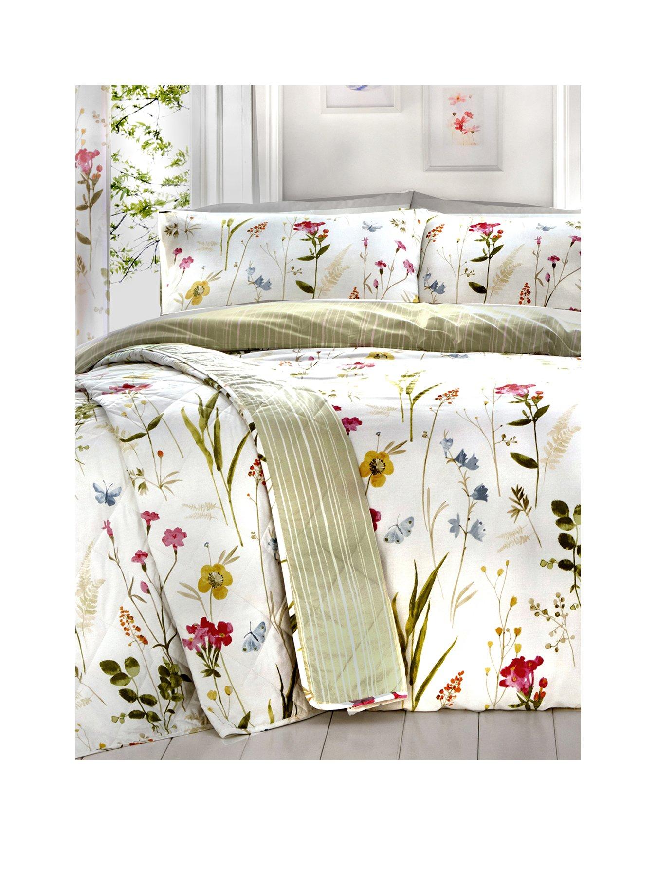 Image 1 of 4 of Dreams & Drapes Spring Glade Floral Duvet Cover Set