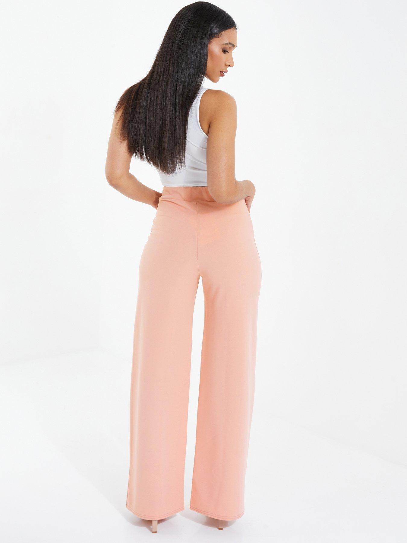  image of quiz-buckle-palazzo-trousers-pink