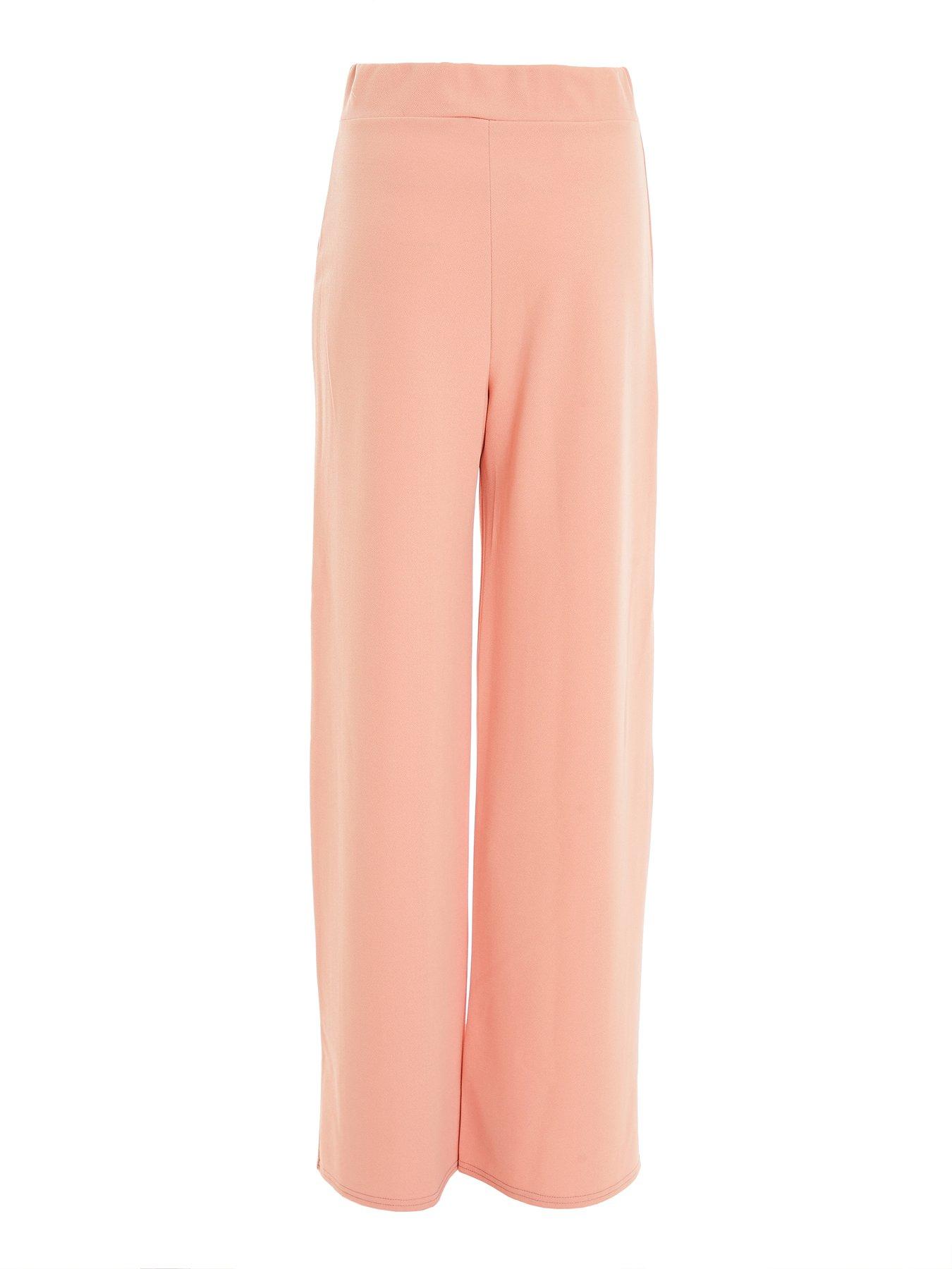  image of quiz-buckle-palazzo-trousers-pink