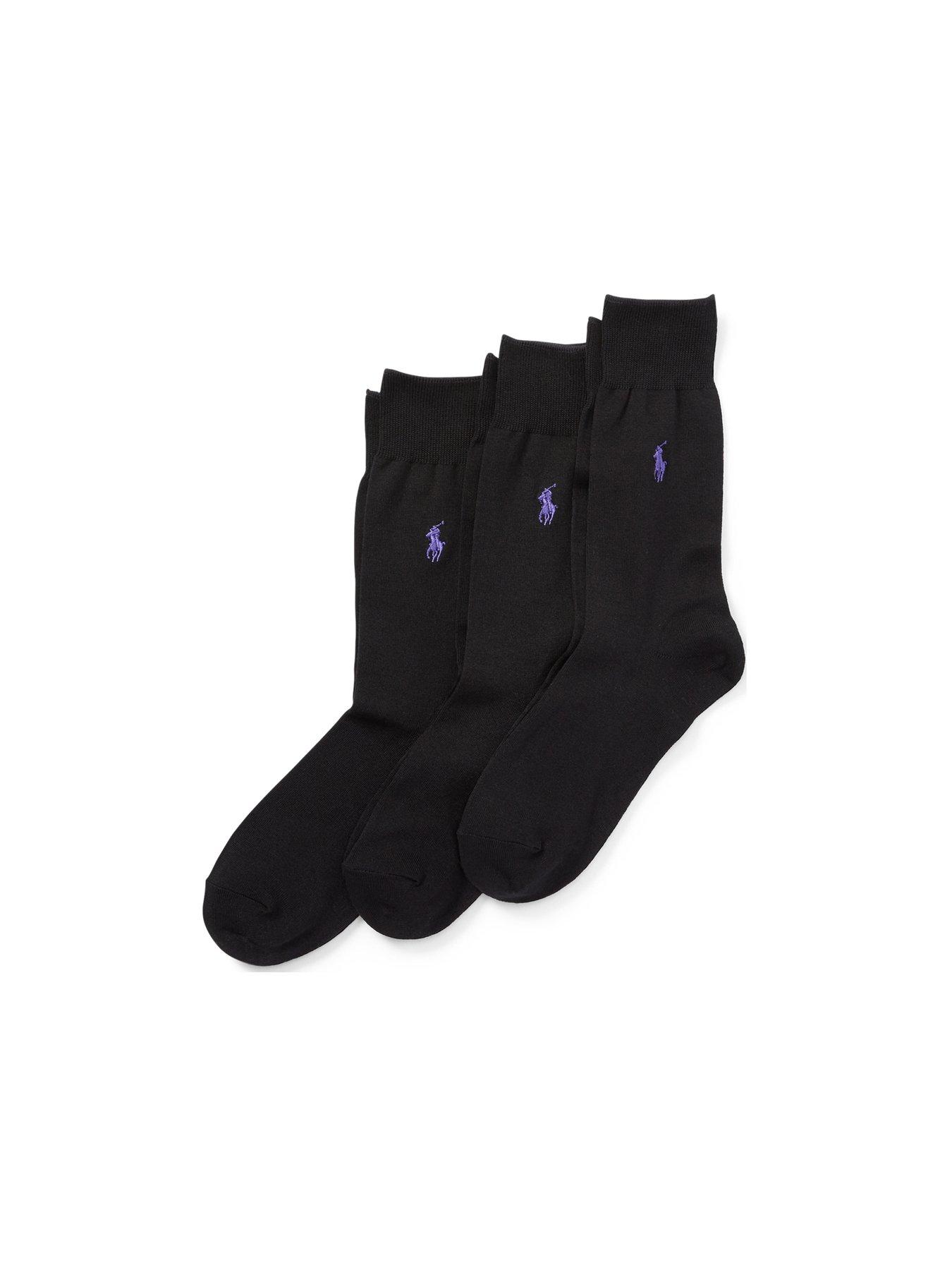 polo-ralph-lauren-3-pack-mercerized-socks-black