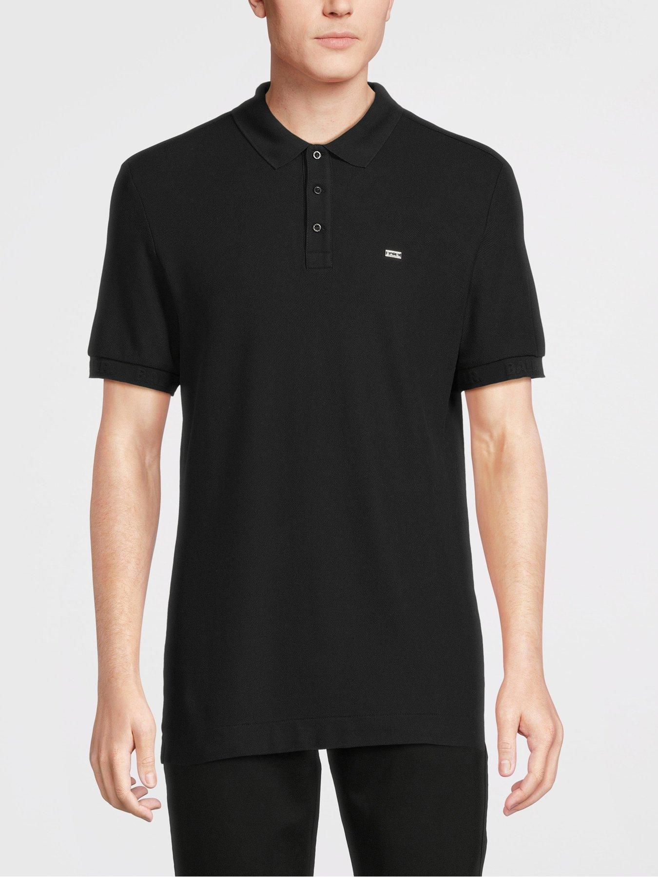 Sebastian Metal Brand Slim Fit Polo Shirt Black