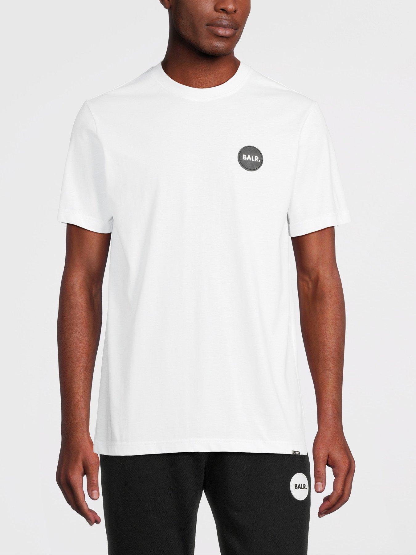 BALR Olaf Straight Round Rubber Badge T Shirt White