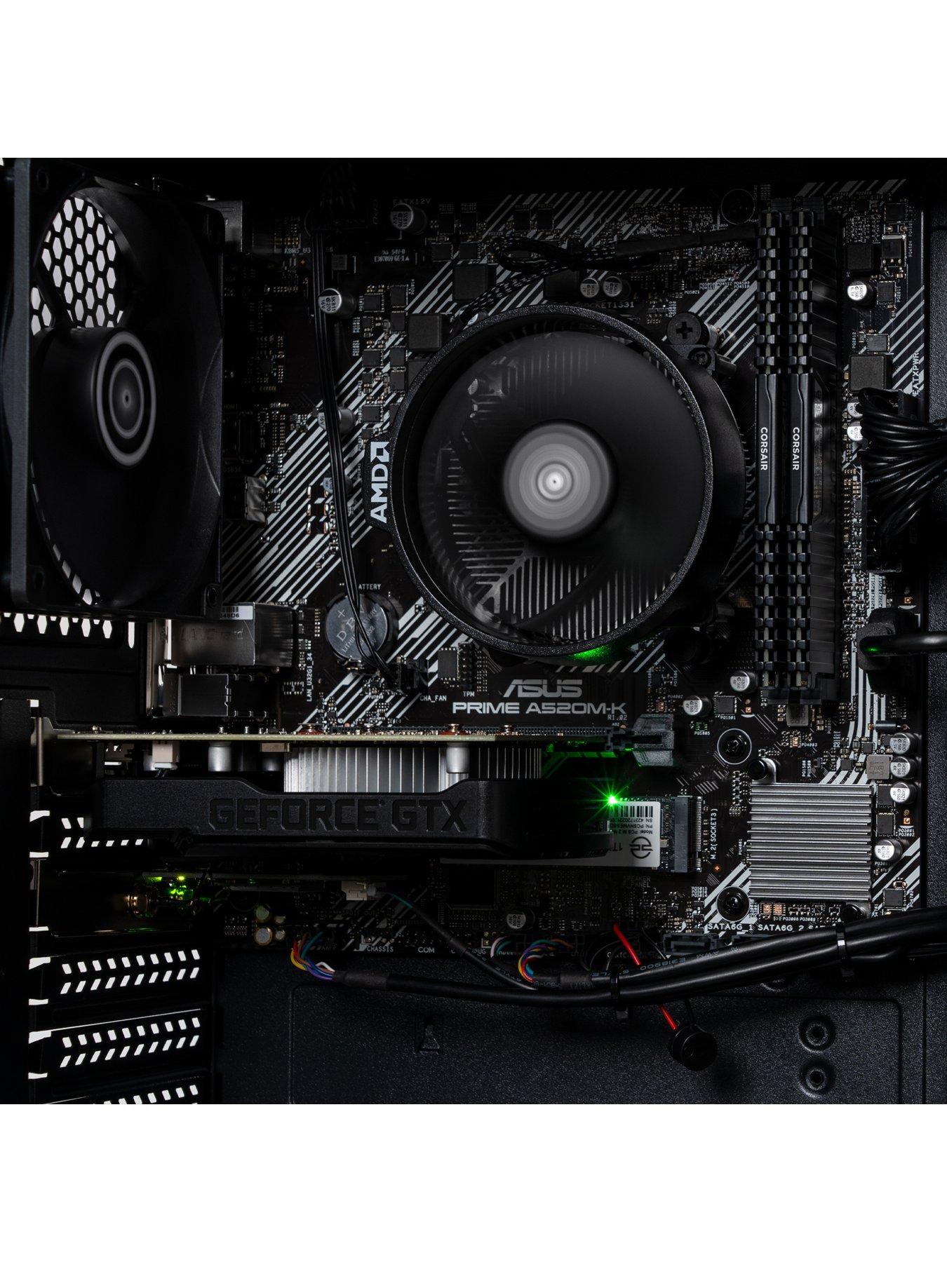  image of pcspecialist-fusion-r5e-gaming-desktop-geforce-gtx-1650-amd-ryzen-5-8gb-ram-512gb-ssd-black