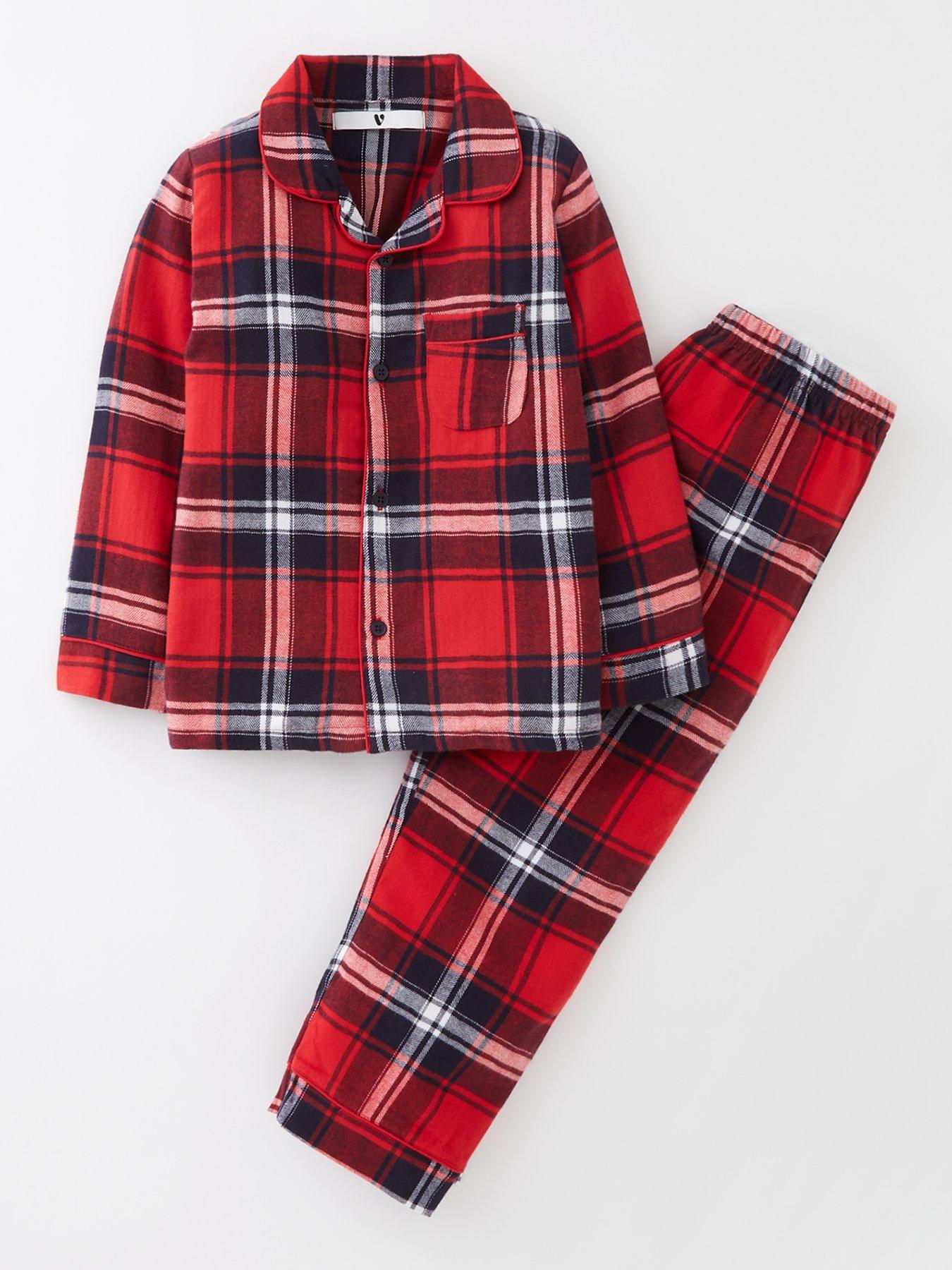 Red check pyjamas online family