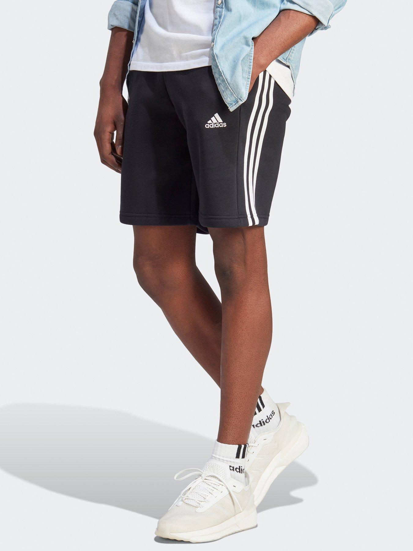 Adidas 3 stripe deals cotton shorts