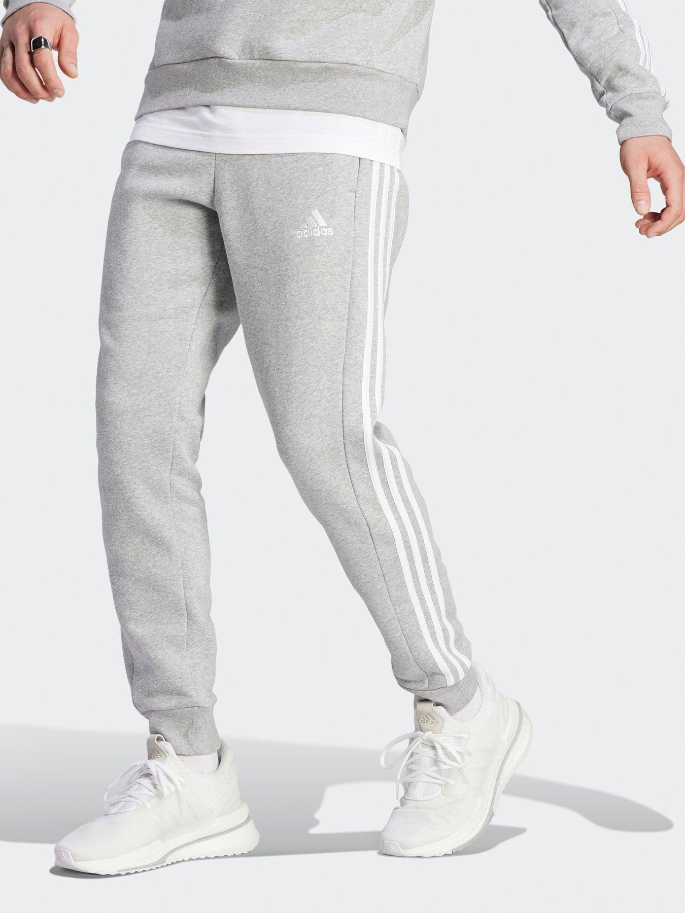 front image of adidas-mens-essentials-joggers-grey
