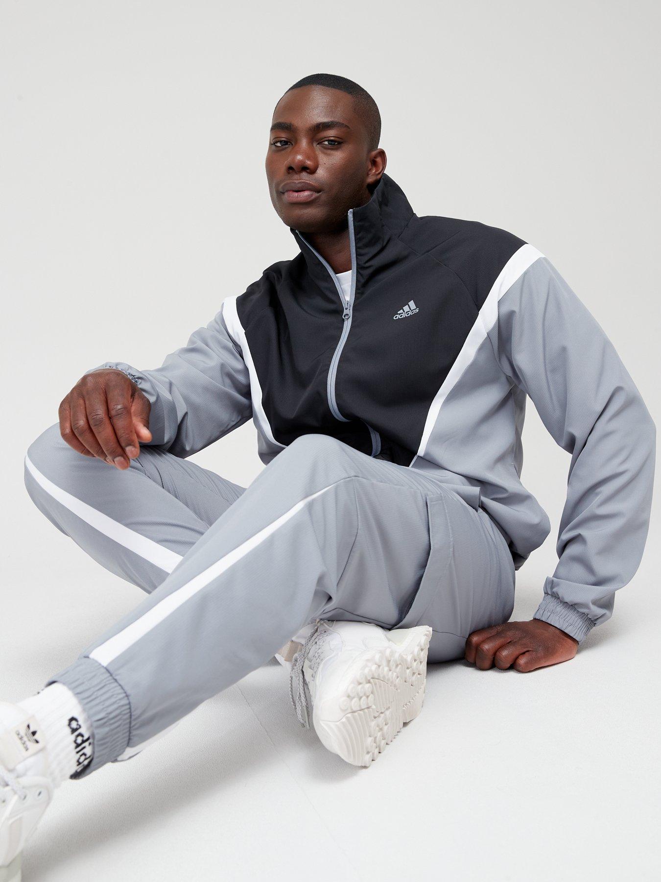 Grey adidas cheap tracksuit boys