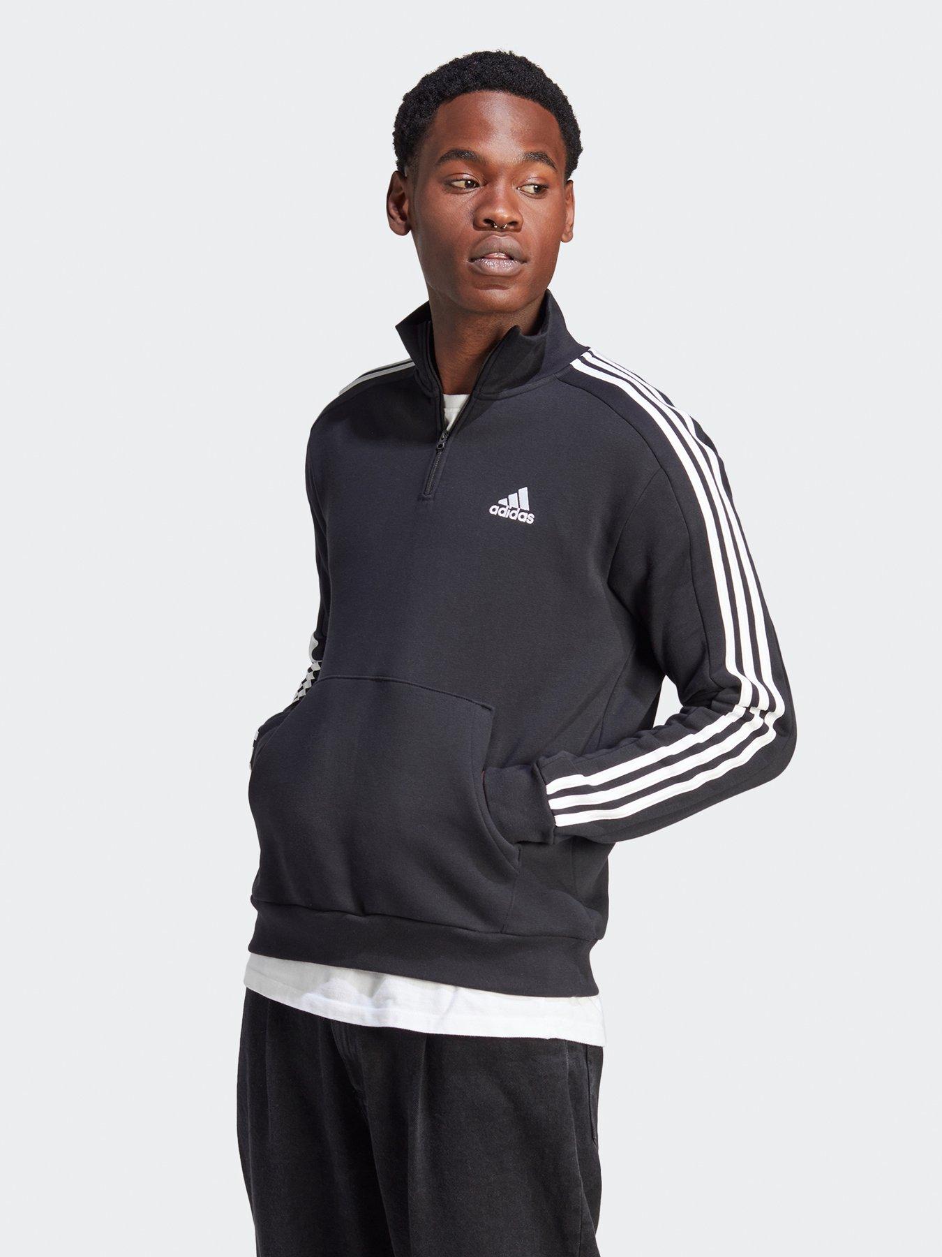 adidas Mens Essentials Sweatshirt - Black | littlewoods.com