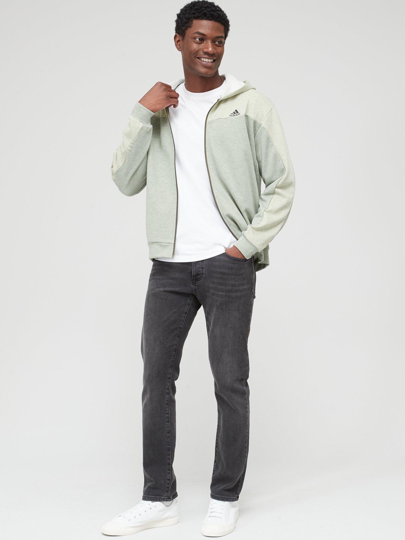 Adidas khaki best sale zip hoodie