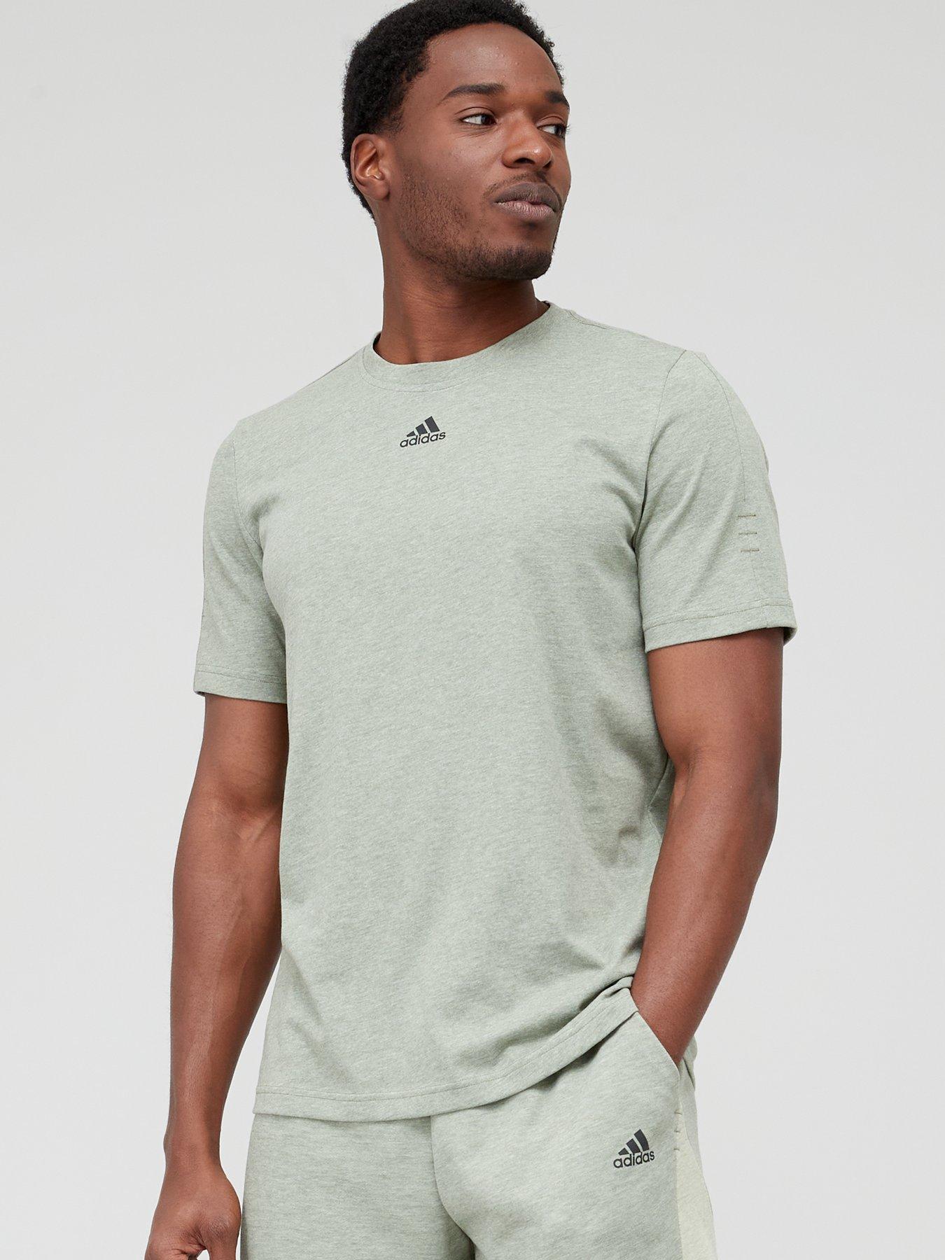 Khaki best sale adidas top