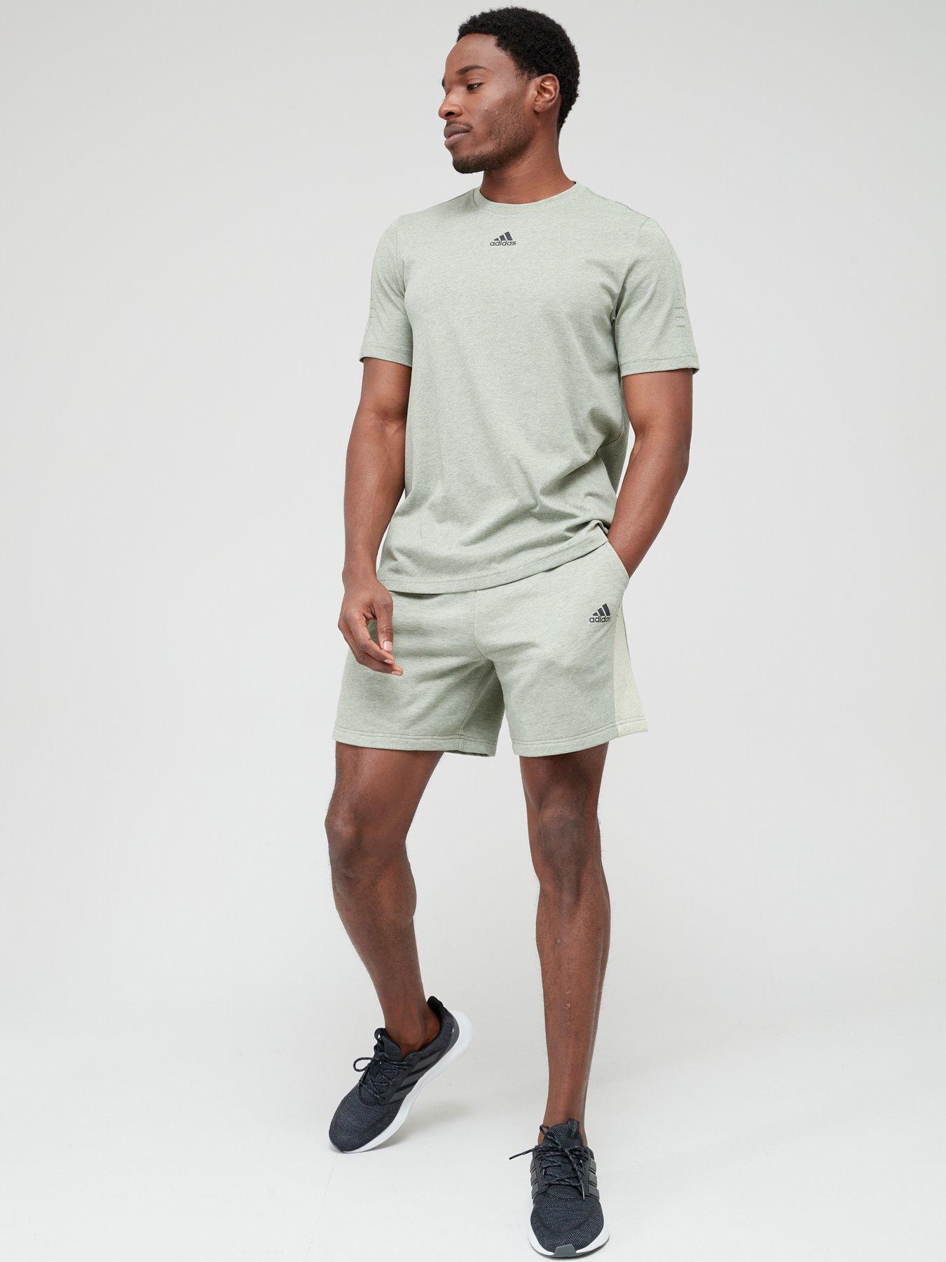 Adidas t shirt on sale and shorts set mens