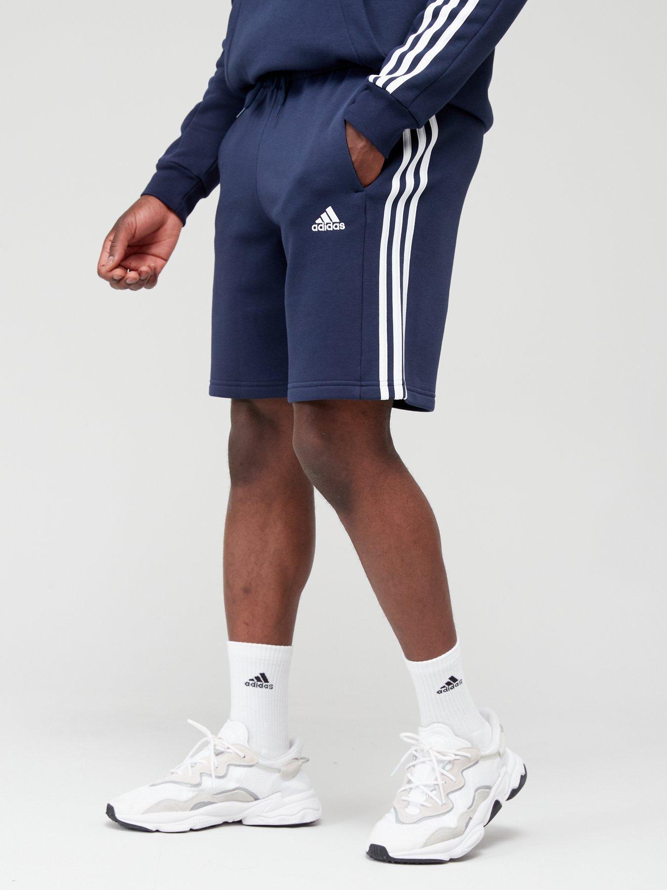 Adidas originals 3 clearance stripe shorts grey