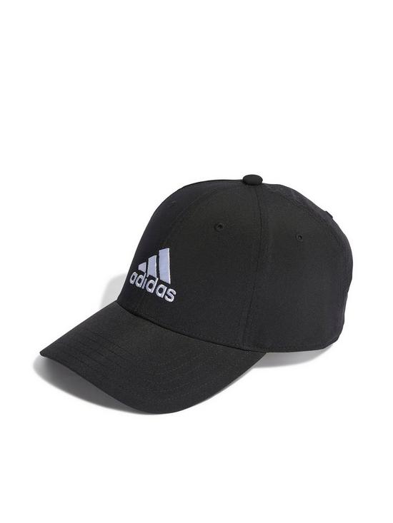 front image of adidas-unisex-baseball-cap-blackwhite