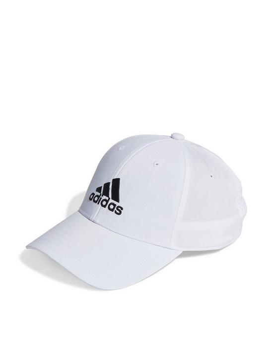 front image of adidas-baseball-cap-whiteblack