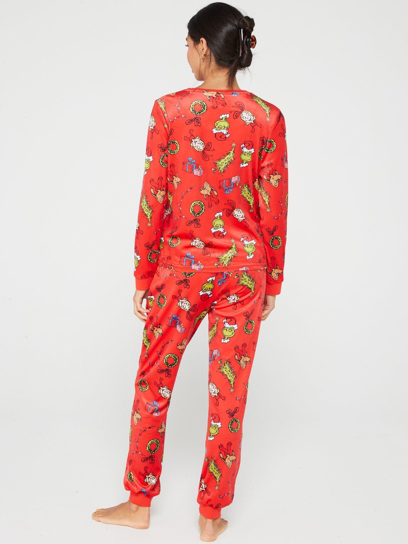 Ladies fleece best sale christmas pyjamas