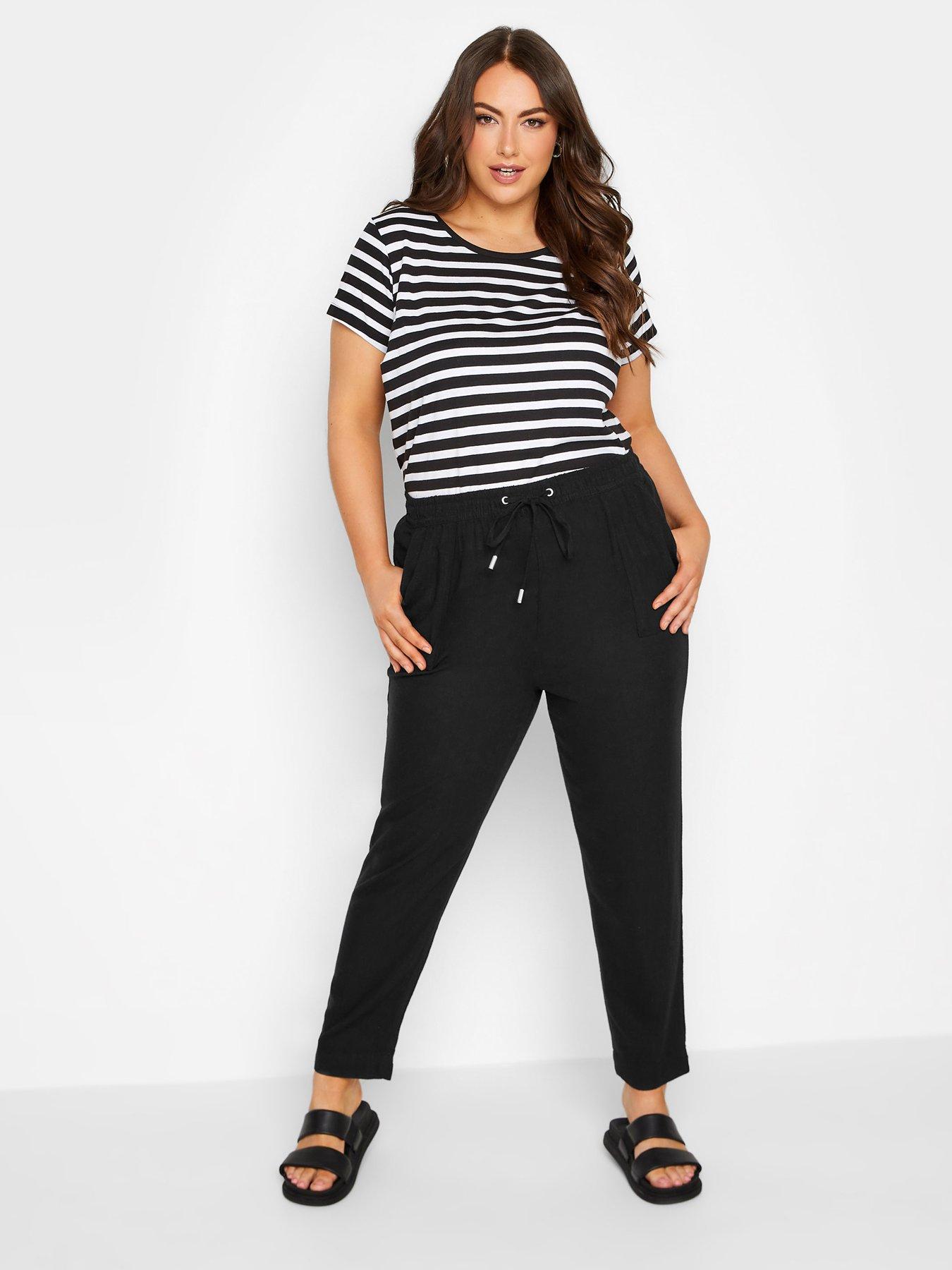 Plus size linen joggers hot sale