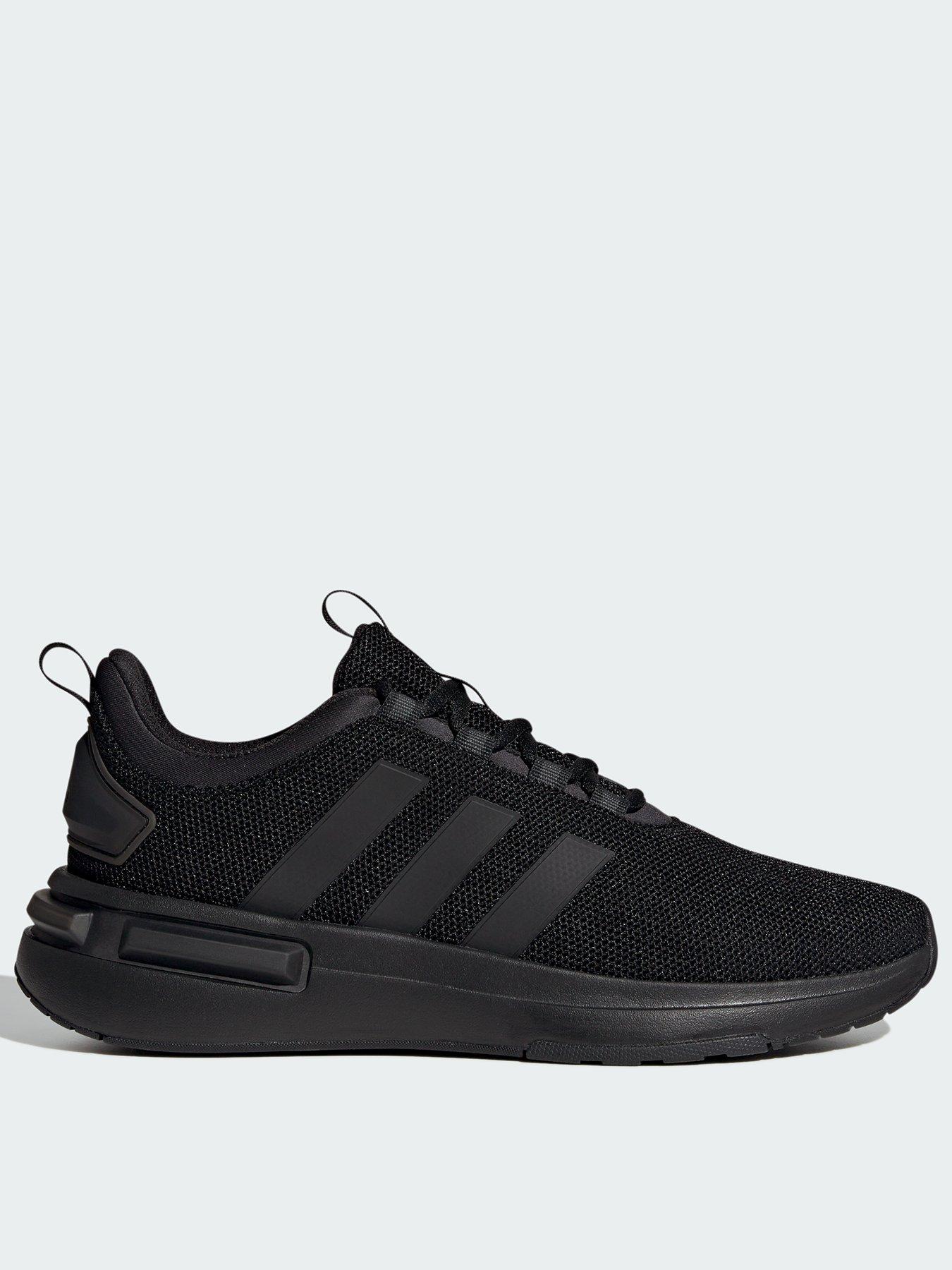 Adidas all black trainers on sale