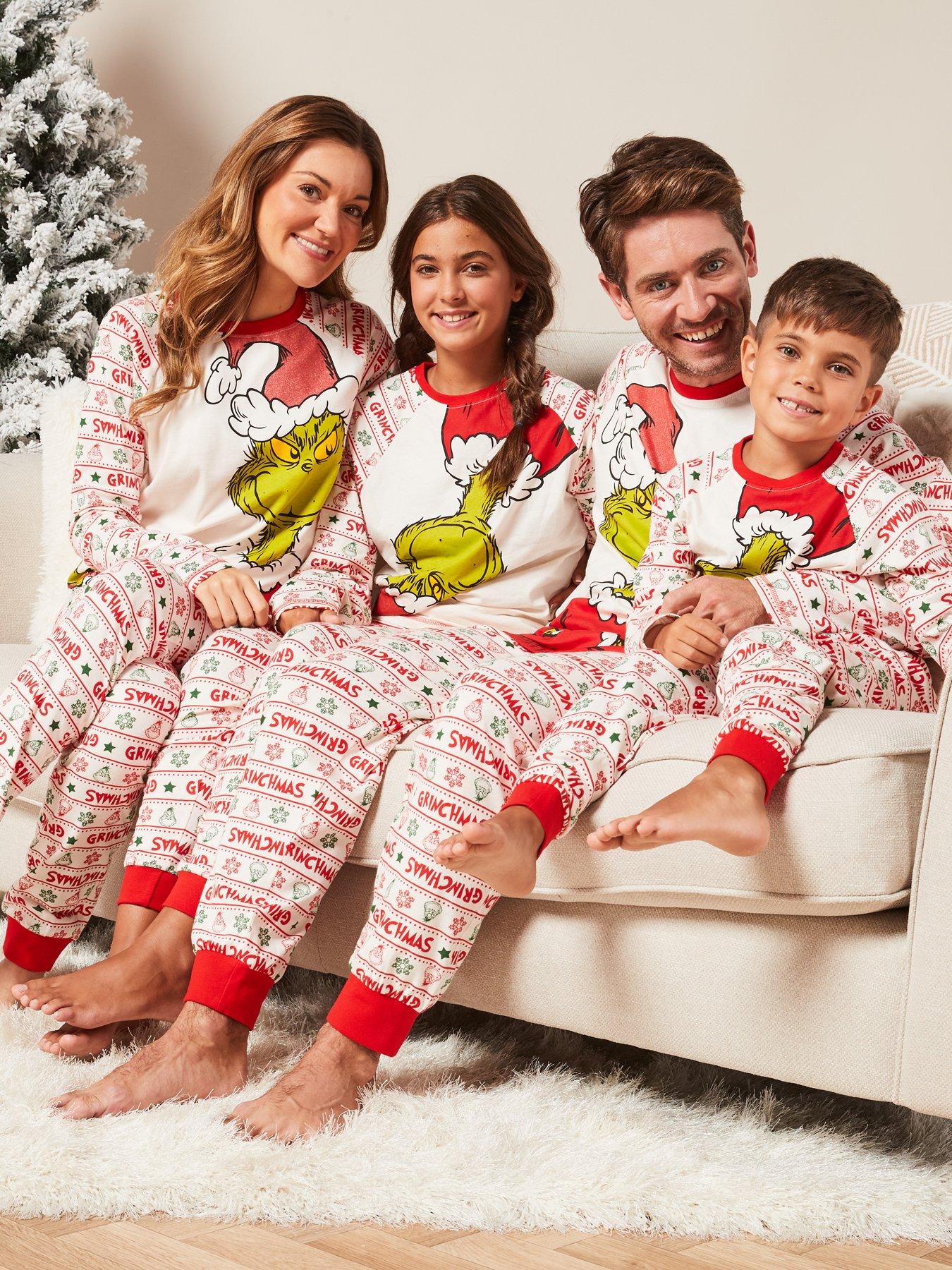 The Grinch Ladies Grinch Stripe Family Mini Me Christmas Pyjamas