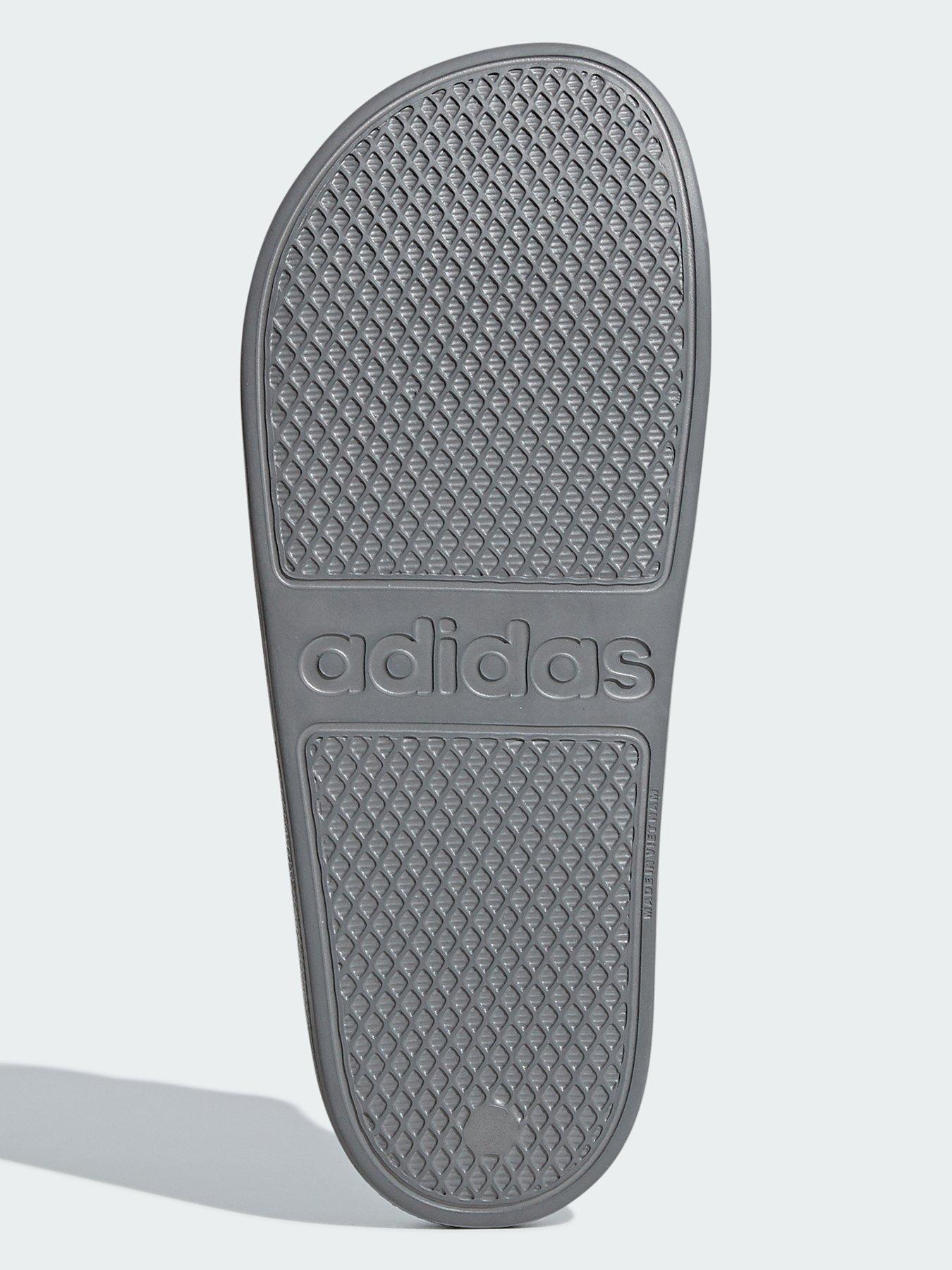 Image 5 of 6 of adidas Sportswear Mens Adilette Aqua Sliders - Grey/White