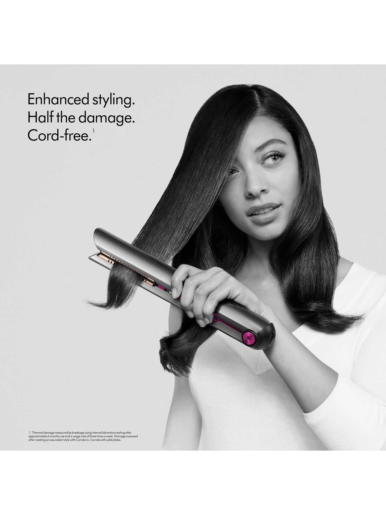 Image 2 of 7 of Dyson Corrale&trade; Cordless Hair Straightener - Black Nickel &amp; Fuchsia