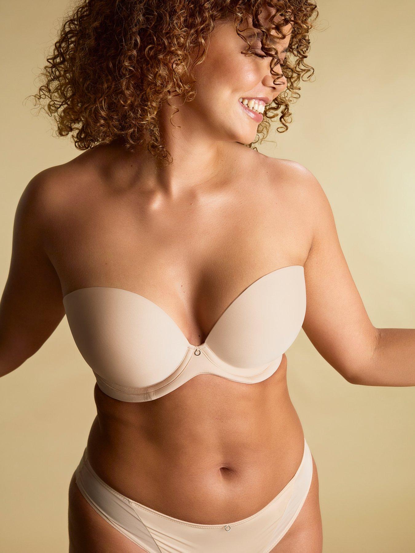 Cleo by Panache Faith Moulded Plunge Strapless Bra - Beige