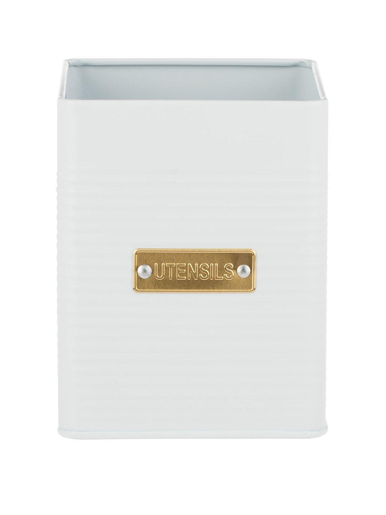 Typhoon Otto Square Utensil Tin - White