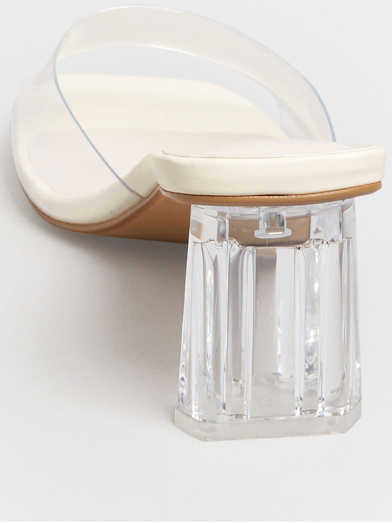 Wide fit perspex discount mules