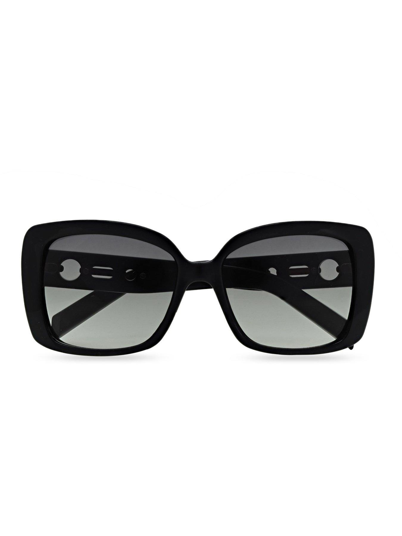  image of karen-millen-oversized-sunglasses-blackgold