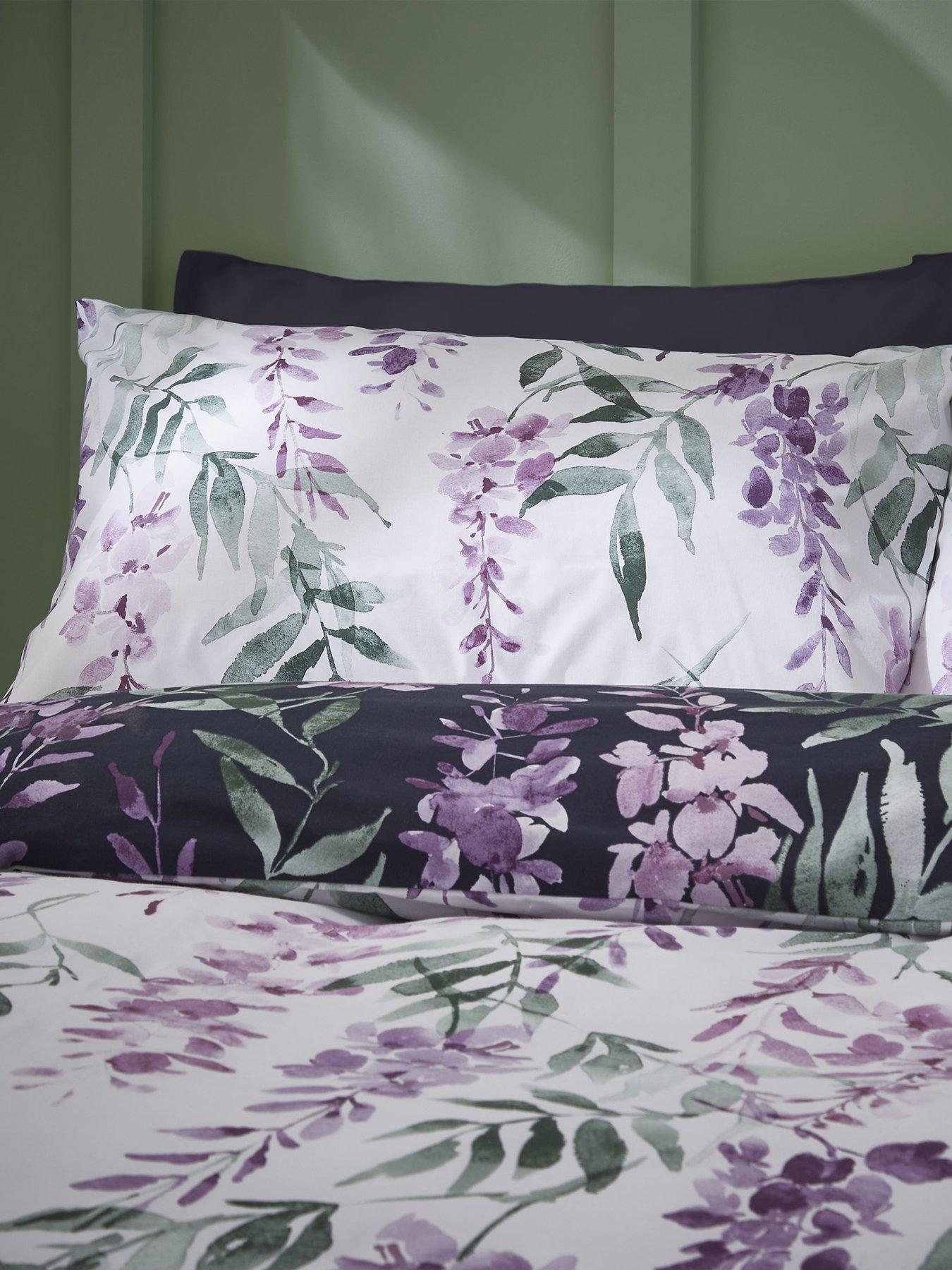  image of catherine-lansfield-wisteria-duvet-cover-set-white