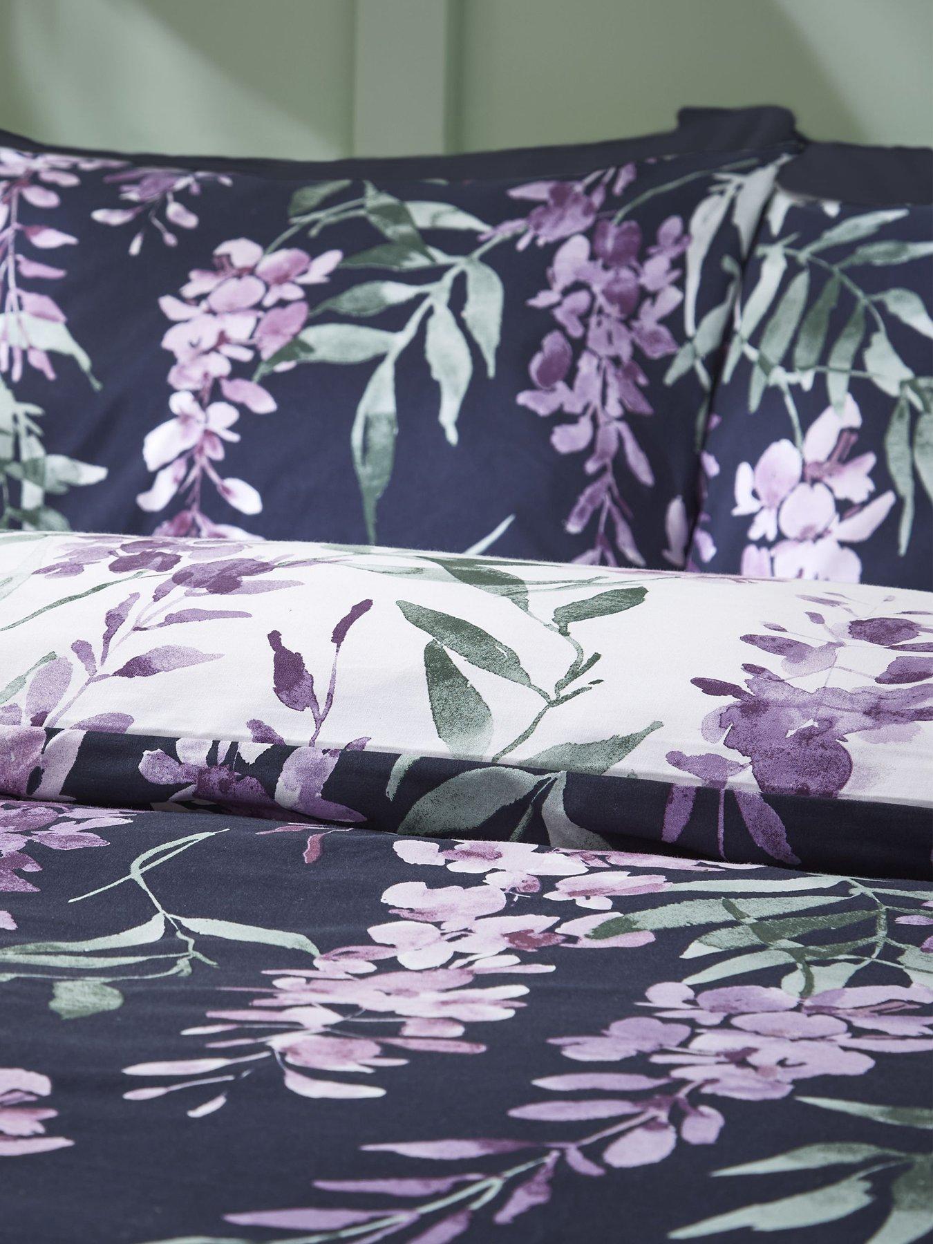  image of catherine-lansfield-wisteria-duvet-cover-set-white