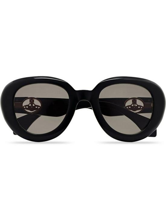 stillFront image of vivienne-westwood-round-sunglasses-black