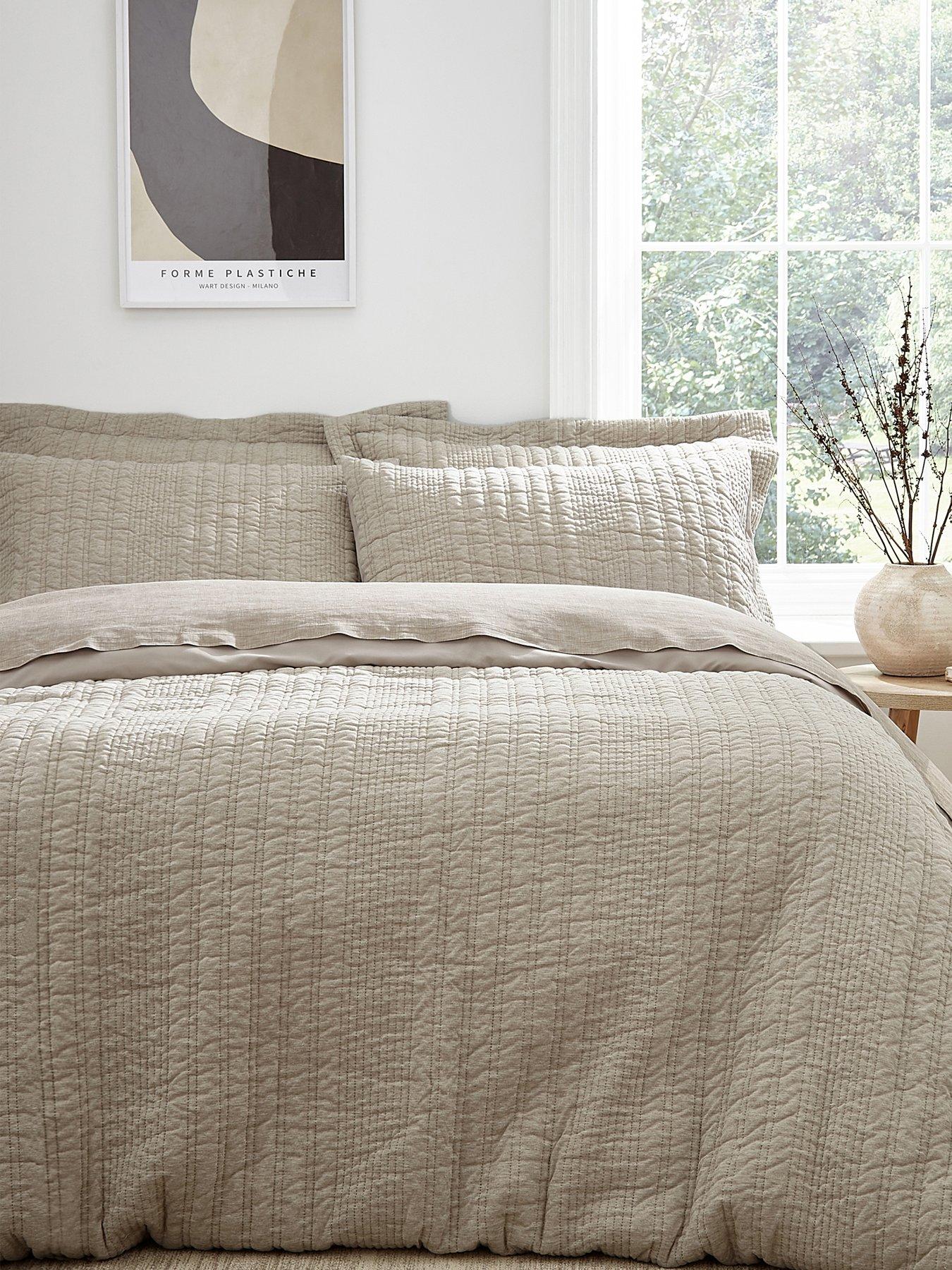 undefined Tamba Jersey Stripe Duvet Cover Set in Natural