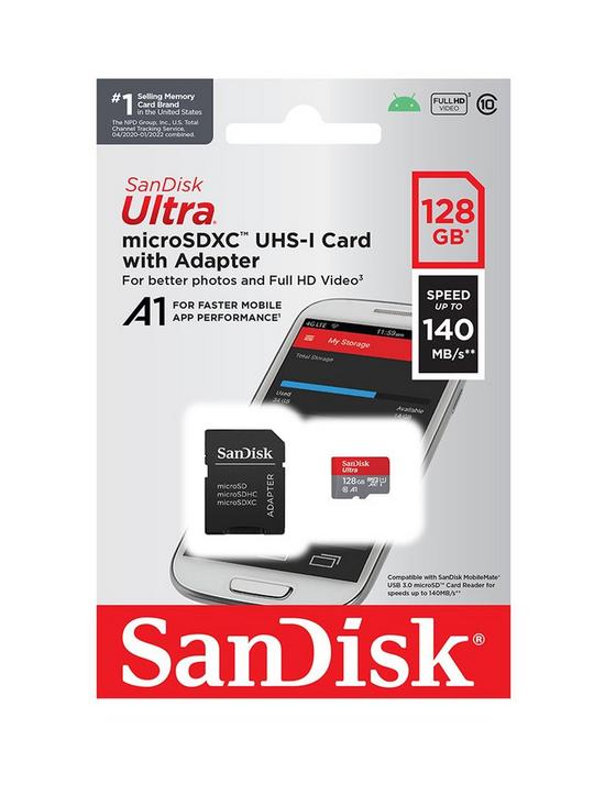 front image of sandisk-ultra-microsd-128gb-sd-adapter