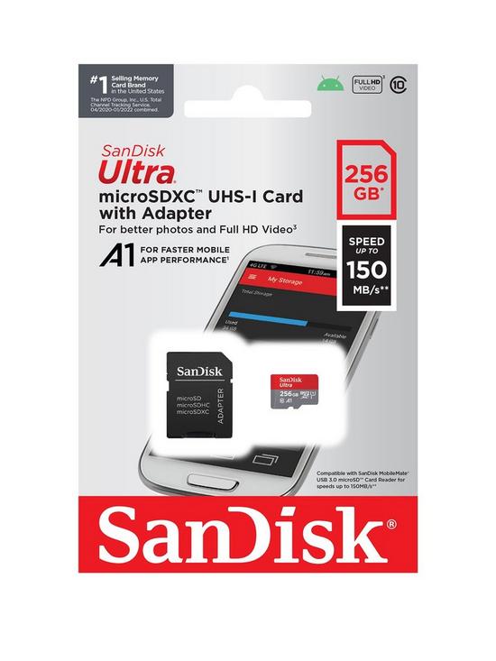 front image of sandisk-ultra-microsd-256gb-sd-adapter