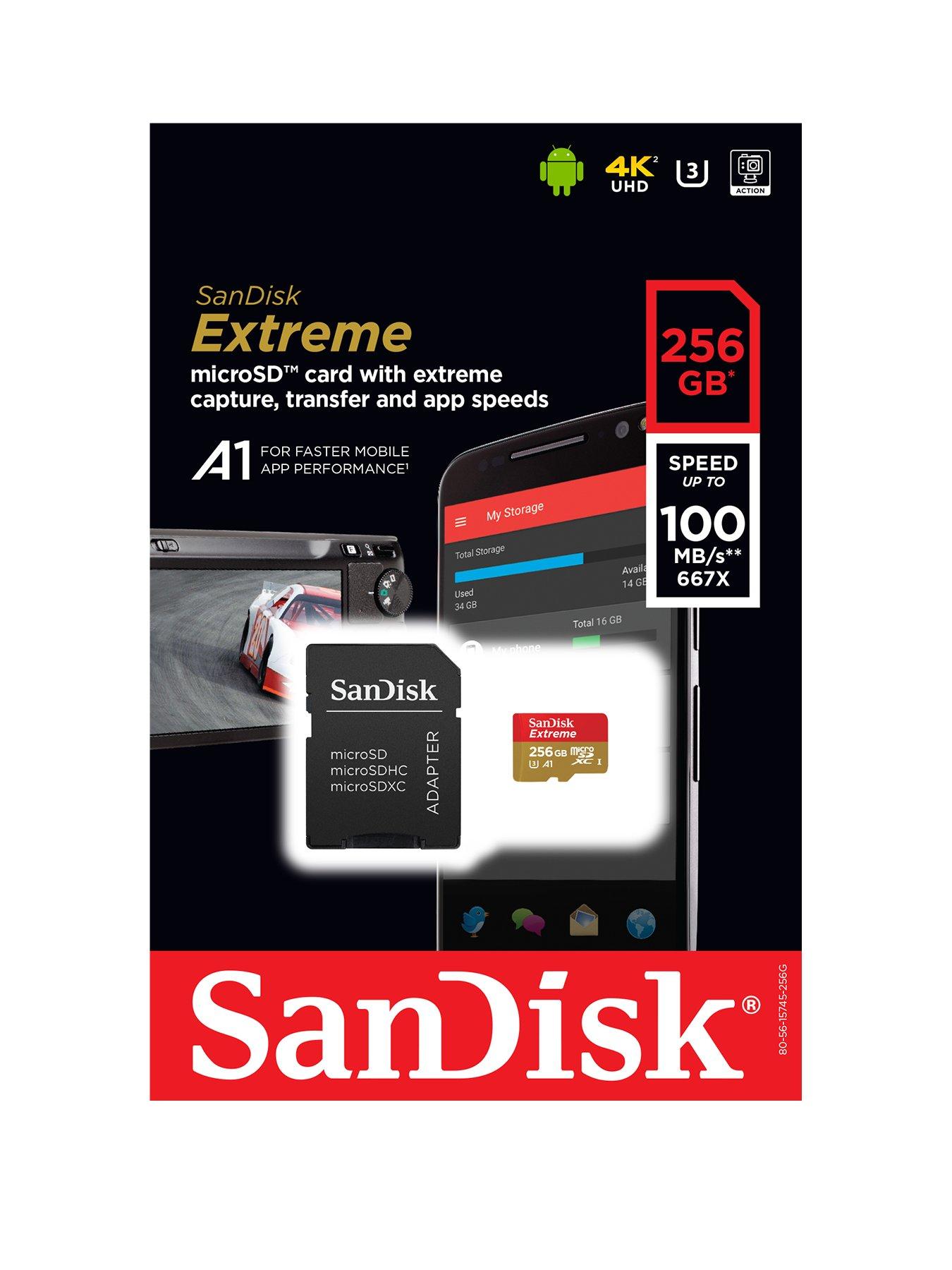 undefined Extreme microSDXC 256GB Memory Card + SD Adapter