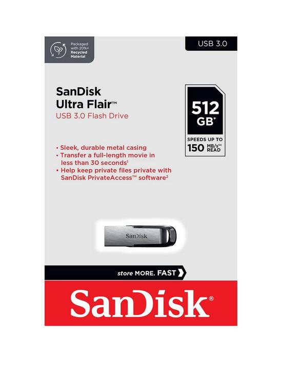 front image of sandisk-ultra-flair-512gb-usb-30-flash-drive